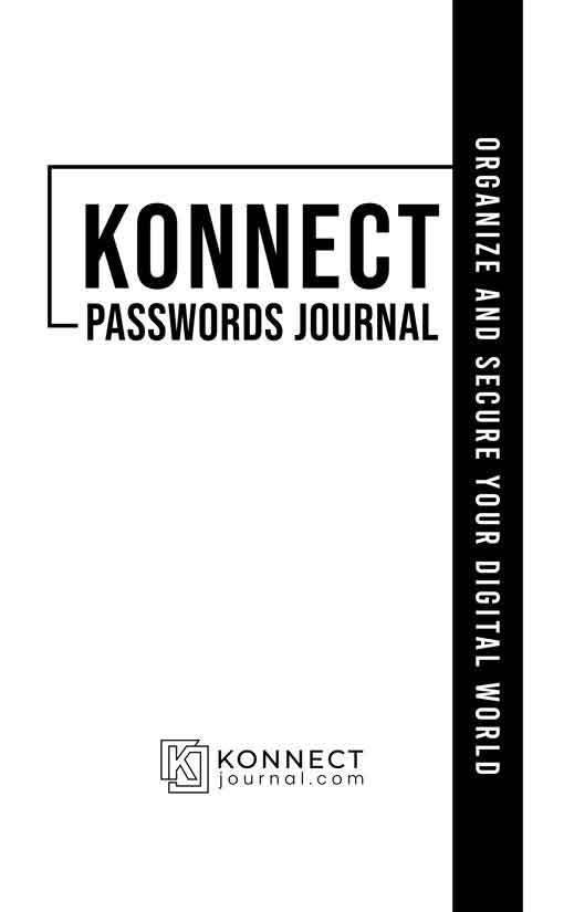 Konnect Passwords Journal cover page