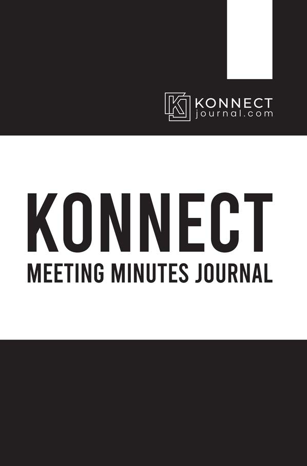 Konnect Meeting Minutes Journal cover page