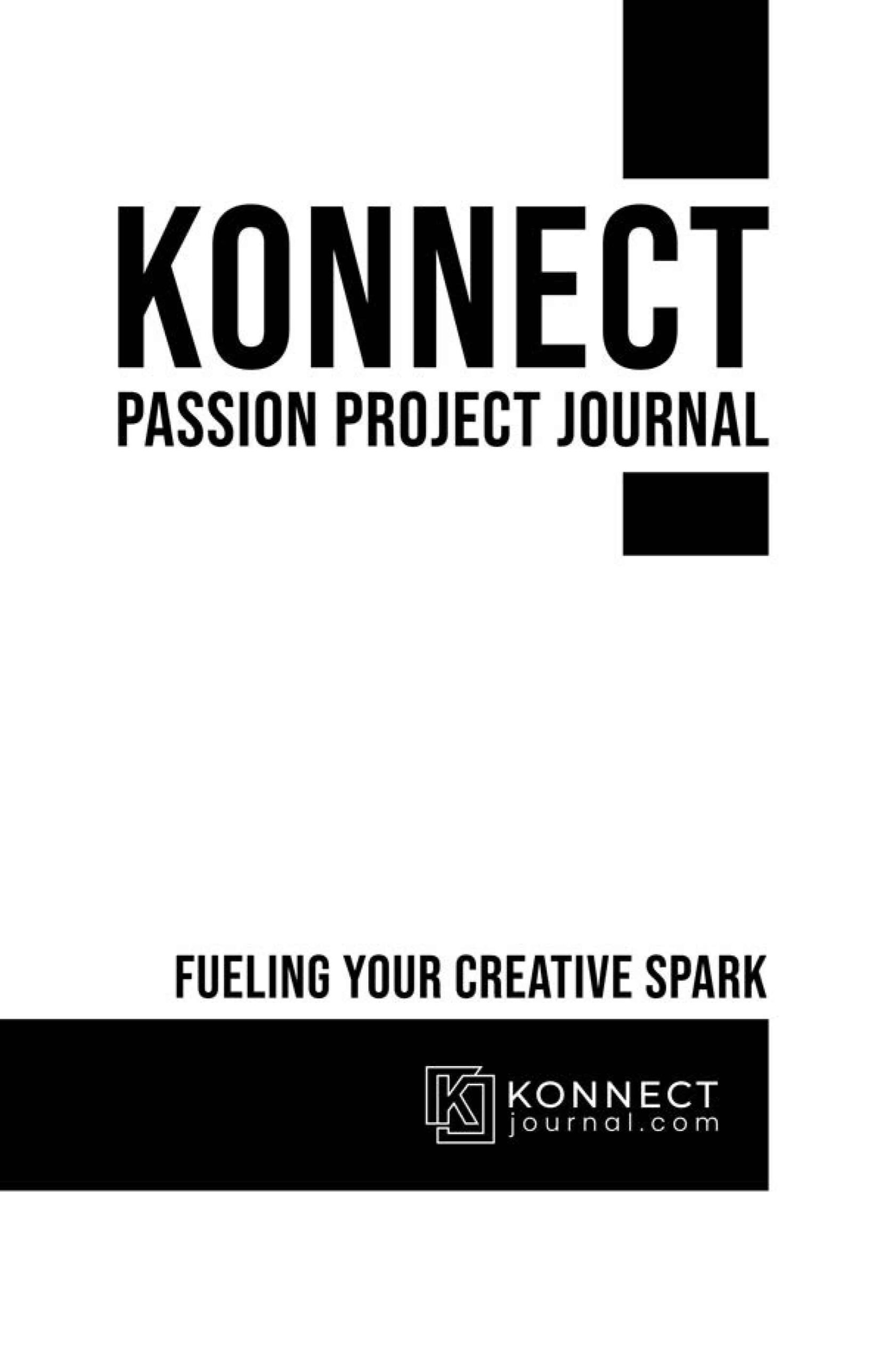 Konnect Passion Project journal Cover page